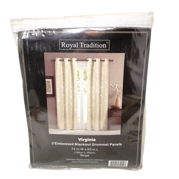 Cortina Doble Ventana Virginia Panel Beige Royal