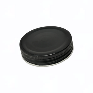 Tapa twist off frasco metálica negra rosca 7.2cm pack 10pz