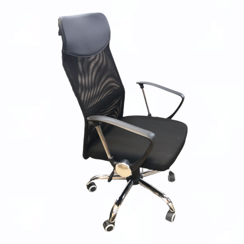 Silla de oficina ejecutiva ergonómica base metálica