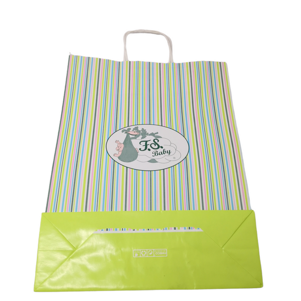 BOLSA PAPEL REGALO BABY SHOWER 27X9X39 10PACK
