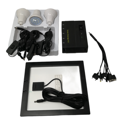 Kit Cargador + focos con Energía Solar sistema aislado 4W