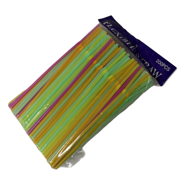 Popotes Flexible Straw Desechables 200 pack