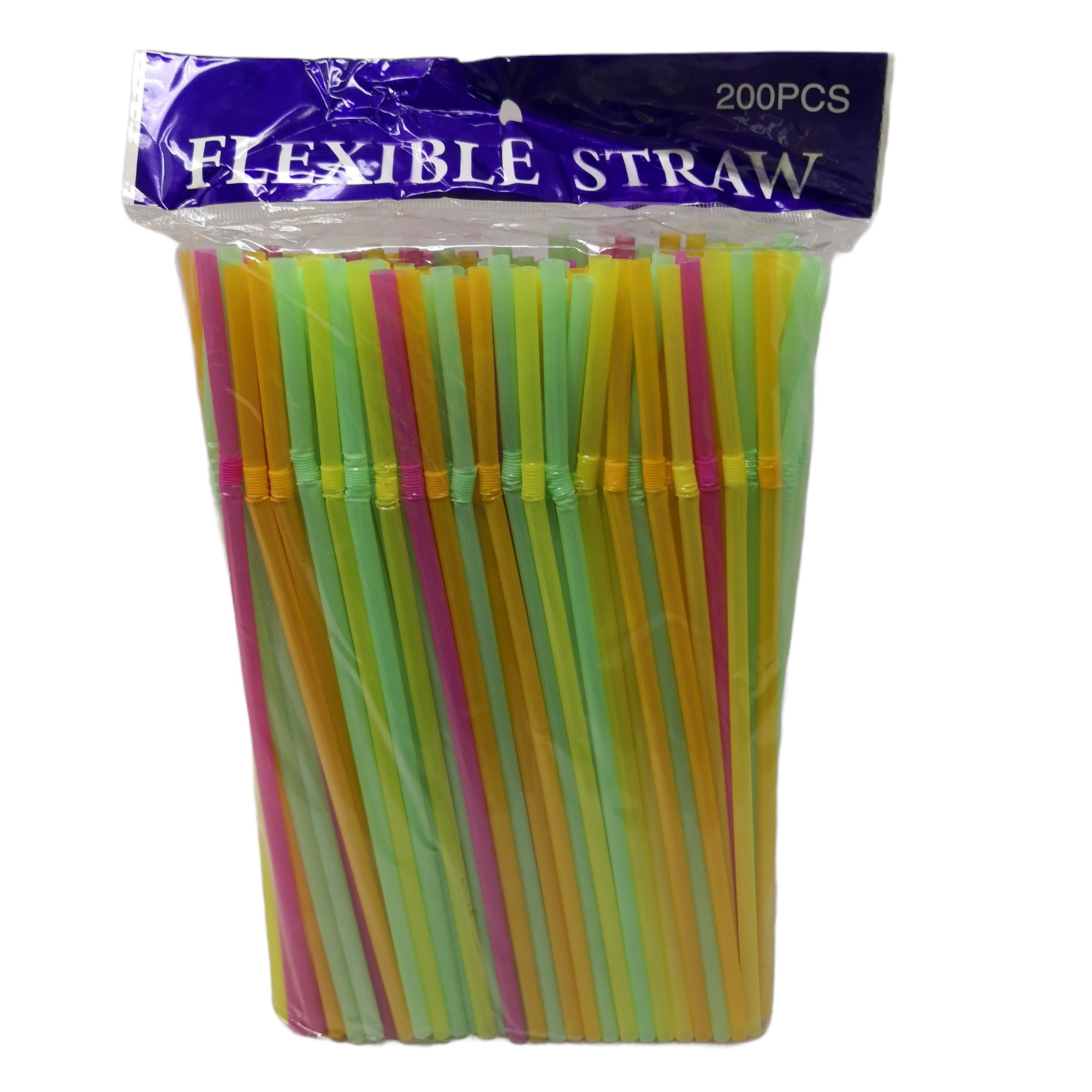 Popotes Flexible Straw Desechables 200 pack