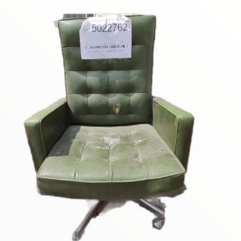 SILLA OFICINA GIRATORIA VERDE VINIPIEL VINTAGE 107 X 65 USADA