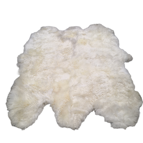 Tapete Alfombra piel natural Blanco suave 2x1.4m