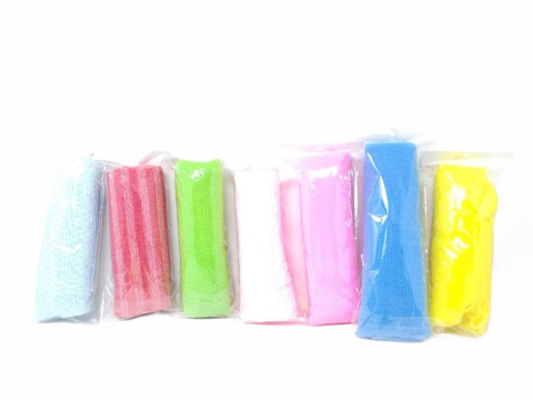 Toallita Exfoliante Ducha Baño 1.5m x 25cm Surtido Pack 3pz