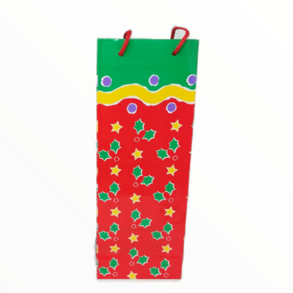 Bolsa para regalo navideñas 6pzas 32x12x8 cms