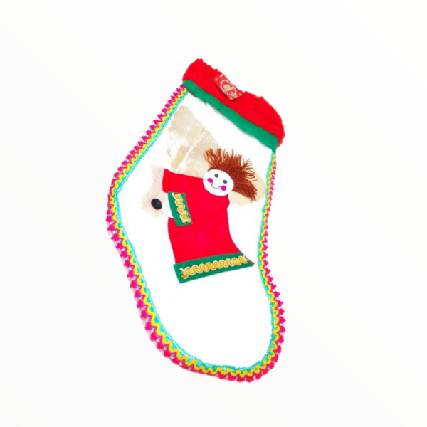 Bota navideña decoración de navidad santa claus 50 cm