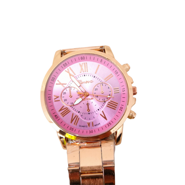 Reloj dorado acero inoxidable moda dama regalo Geneva