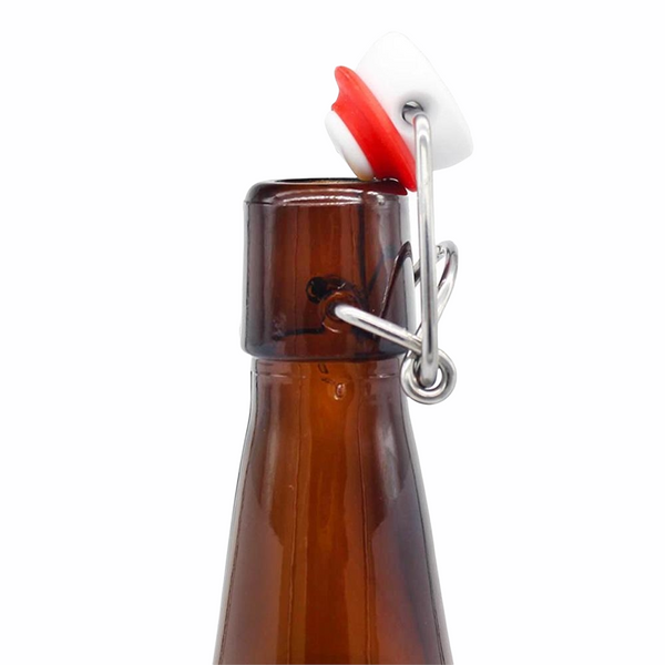 1 Botella De Vidrio Ambar +  Tapón Mecánico 500ml
