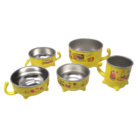 Set de 5 tazones de acero inoxidable para bebes