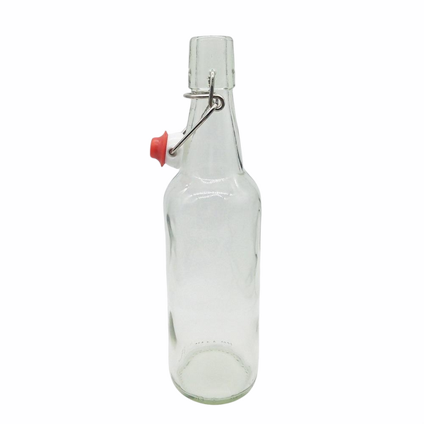 12 Botellas De Vidrio + Tapón Mecánico 500ml