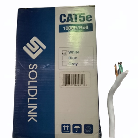 Cable RED UTP CAT 5e PVC 304m bobina blanco