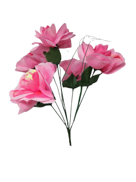 pack 3  Ramo Rosa Naturaleza artificial Flores decoracion 39cm