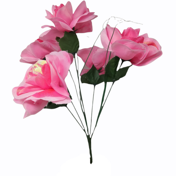 pack 3  Ramo Rosa Naturaleza artificial Flores decoracion 39cm