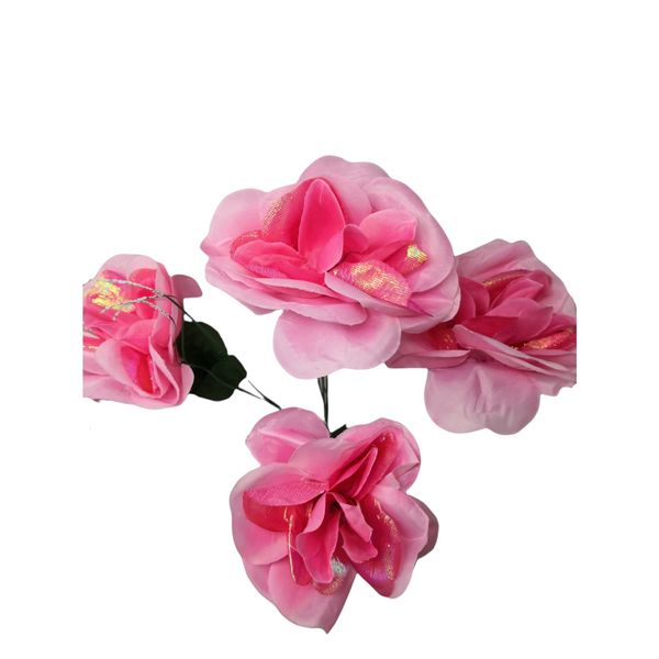 pack 3  Ramo Rosa Naturaleza artificial Flores decoracion 39cm