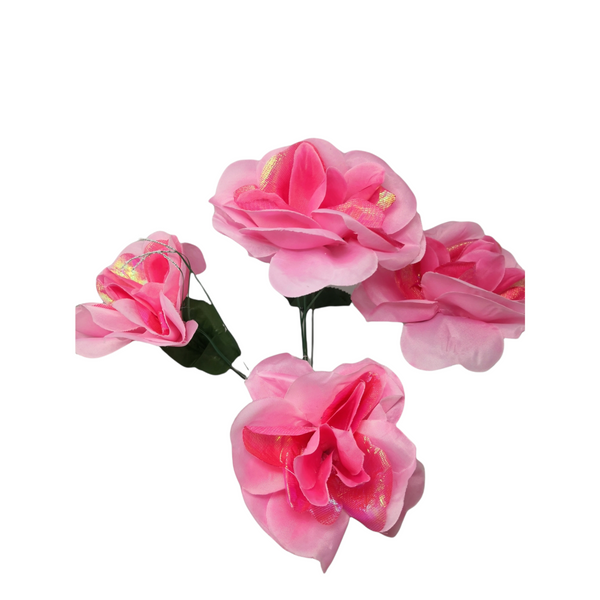 pack 3  Ramo Rosa Naturaleza artificial Flores decoracion 39cm