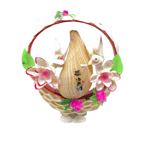 Canasta Cesta Decorativa De Conchas Del Mar Estilo Japones