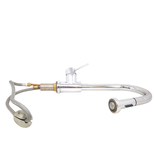 Llave Mezcladora fregadero Monomando plateada usado