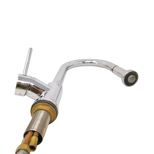 Llave Mezcladora fregadero Monomando plateada usado