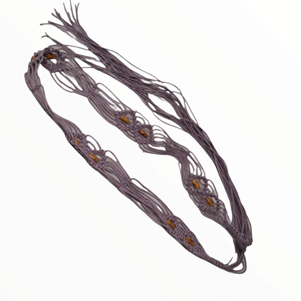 Cinturon de cuerda tejida estilo artesanal 1.8m colores