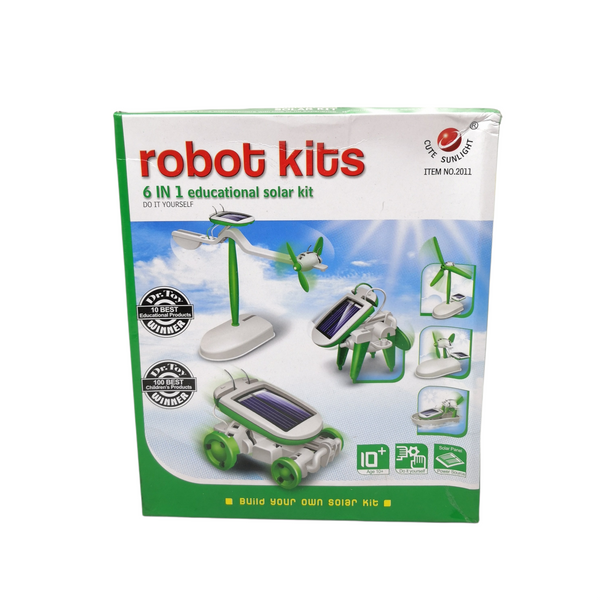 Kit robot solar con panel juguete  6 en 1