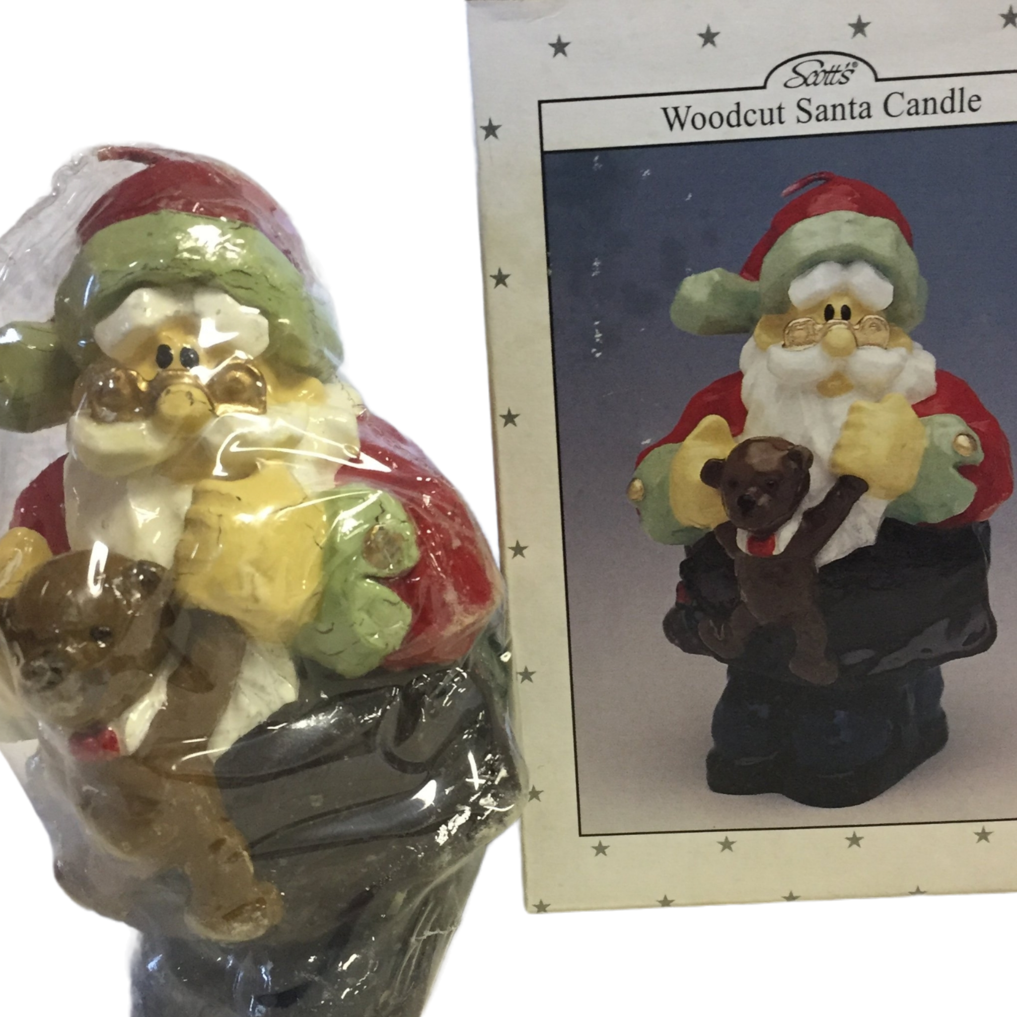Vela navideña forma de Santa Claus
