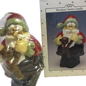 Vela navideña forma de Santa Claus