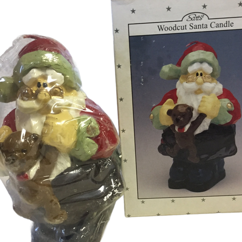 Vela navideña forma de Santa Claus