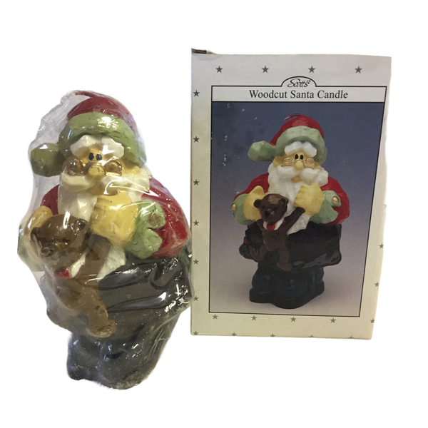 Vela navideña forma de Santa Claus