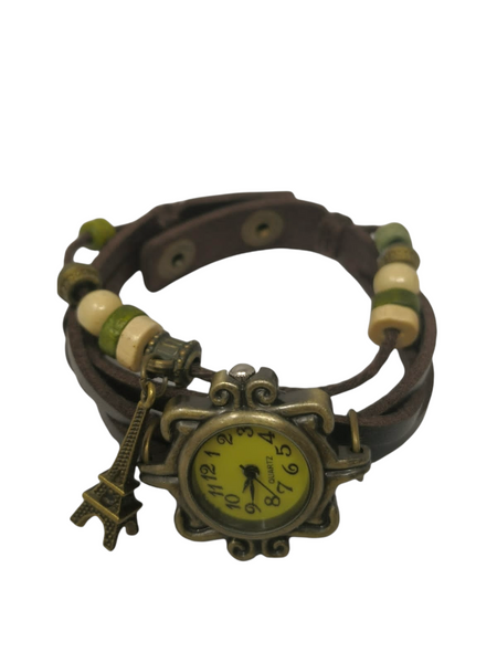 Reloj Vintage dije torre pulsera dama brazalete pack 4 pzs