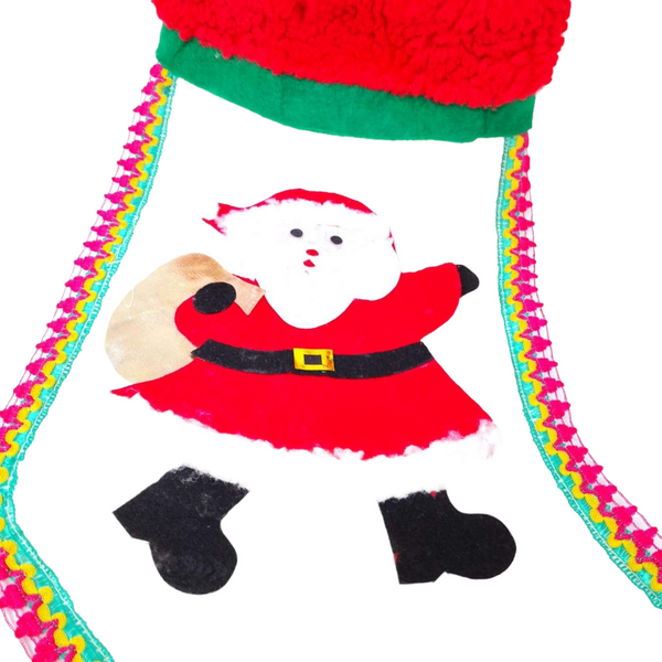 Bota navideña decoración de navidad santa claus 50 cm