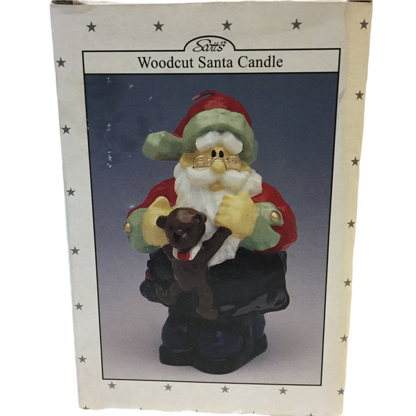 Vela navideña forma de Santa Claus