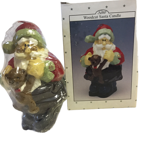 Vela navideña forma de Santa Claus