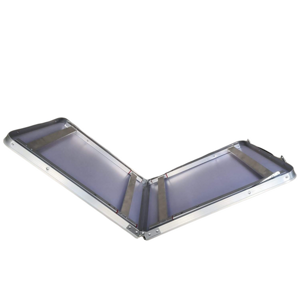 Mesa plegable portátil azul aluminio 1.20m