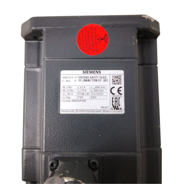 Servo motor siemens 1FK7042 5AF71 1GG5 usado