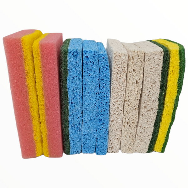 Esponja fibra para Lavar trastes cocina Surtido Pack 6 pza