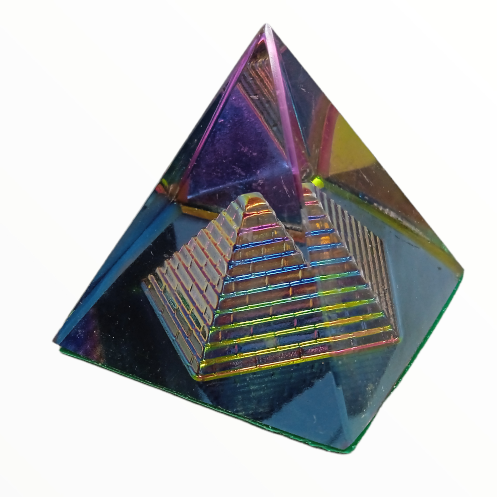 Pirámide decorativa de Cristal  4x3.8 12 Pack