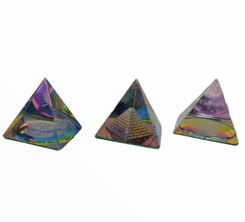 Pirámide decorativa de Cristal  4x3.8 12 Pack