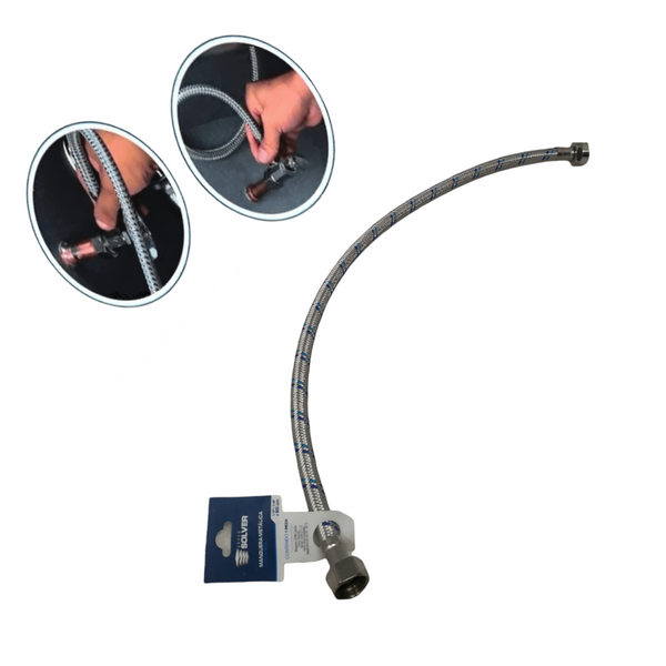 Manguera flexible para WC 1/2"x7/8"x 60cm solver