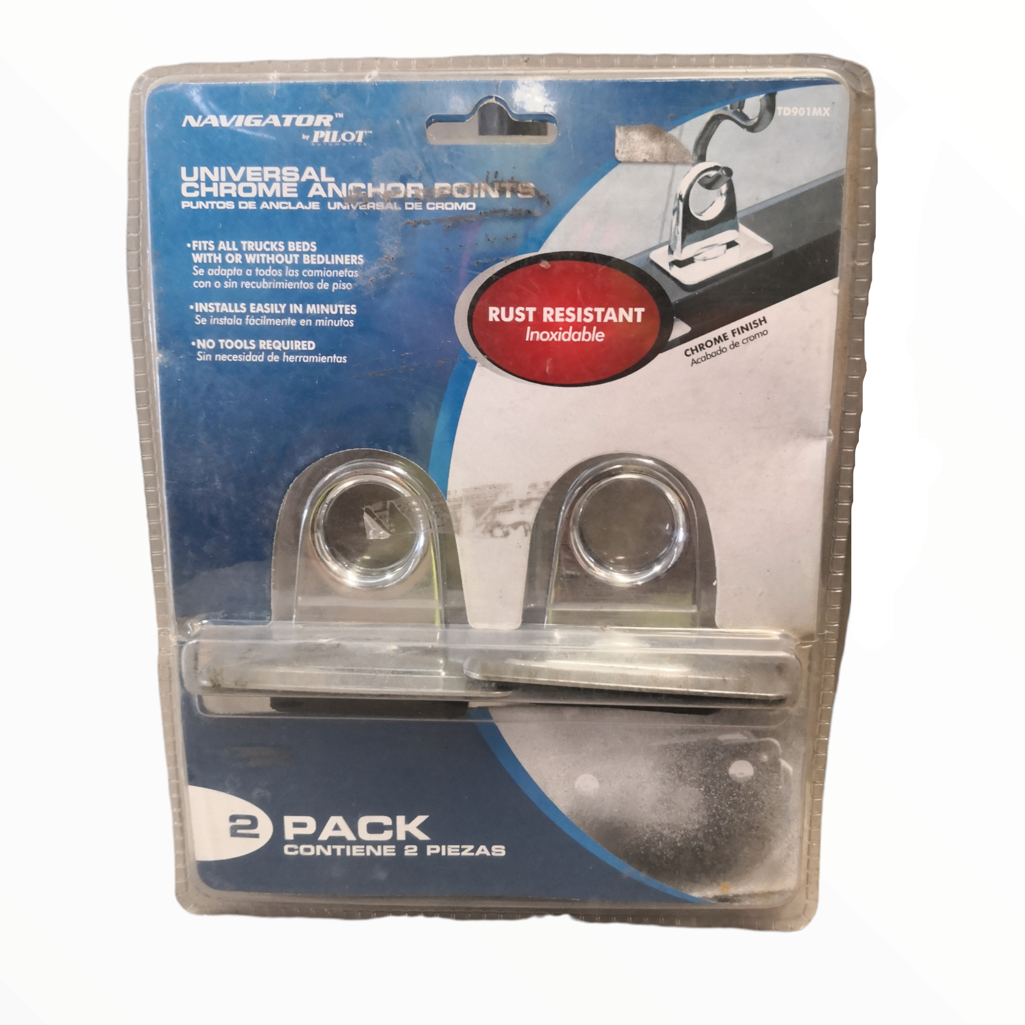 Puntos Anclaje Universal De Cromo Para Caja Pick Up Camionet