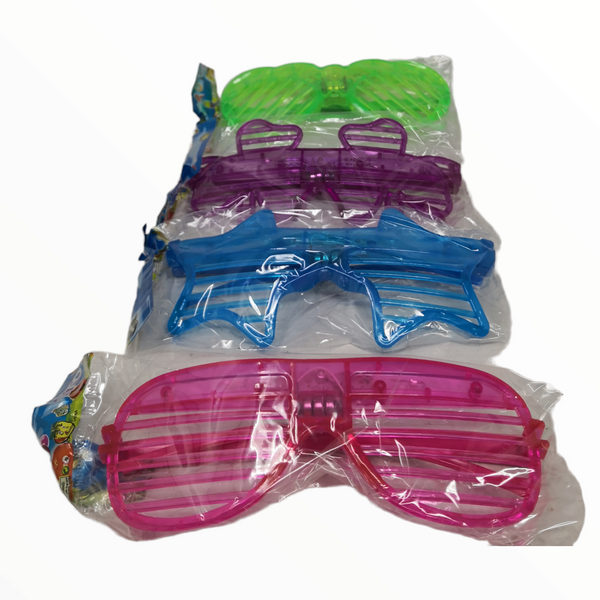 Lentes luminosos neon led Fiesta Disco Disfraz pack 12pz