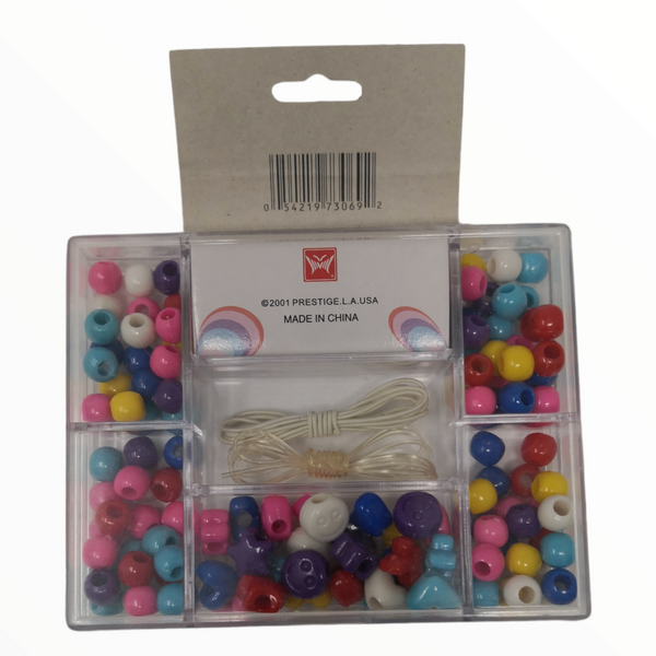 Estuche 100 pz Cuentas Colores de Cabello Pulseras