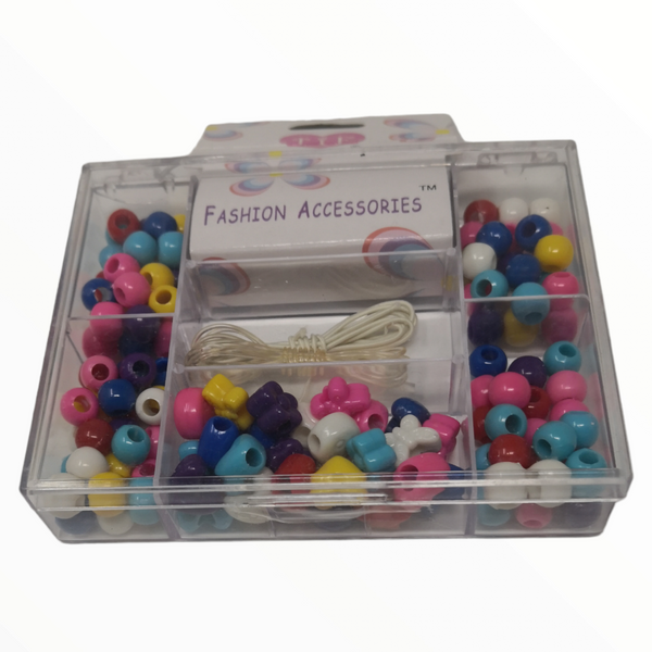 Estuche 100 pz Cuentas Colores de Cabello Pulseras