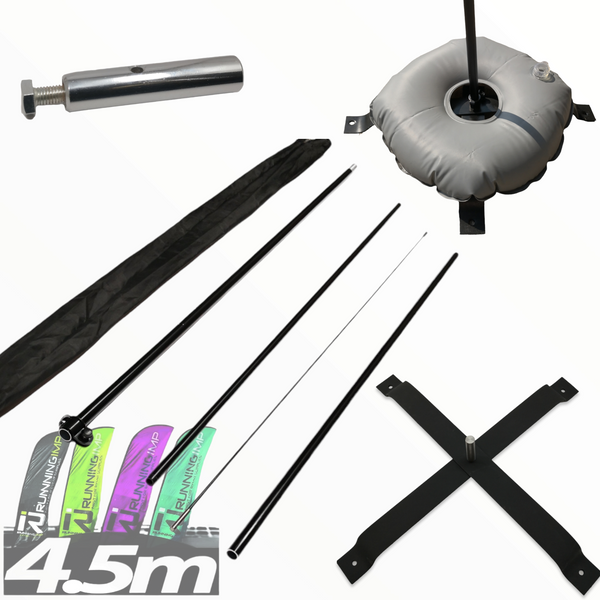 1 asta bandera 4.5 + cruceta simple + pivote + dona soporte