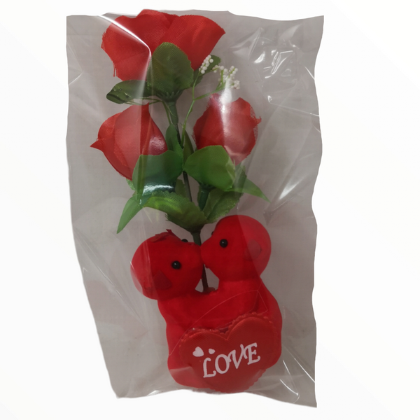 Caja regalo san Valentin osos y corazones 10 pz surtidas