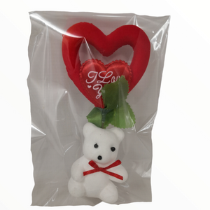 Caja Corazon Grande Oso Individual San Valentin