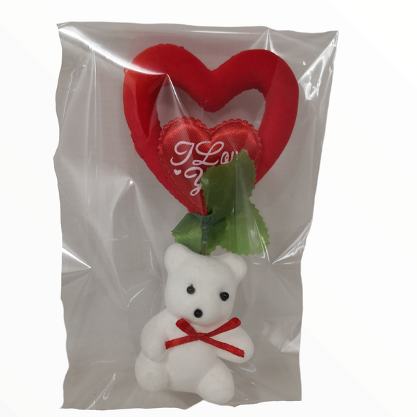 Caja regalo san Valentin osos y corazones 10 pz surtidas