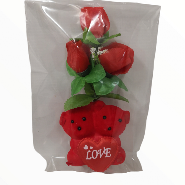 Caja regalo san Valentin osos y corazones 10 pz surtidas