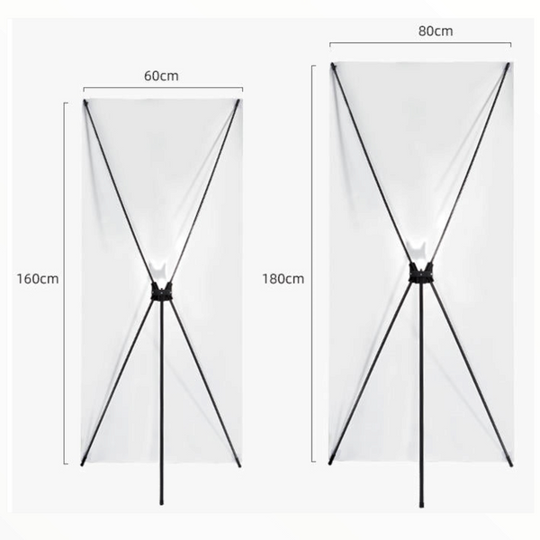 1.4 Pack 4pz Tripie Publicidad Porta banner araña 180x80 metalico